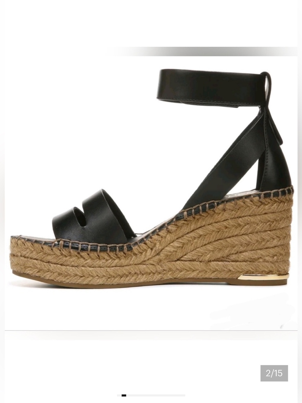 Franco Sarto Callia strapped wedged sandal 10M